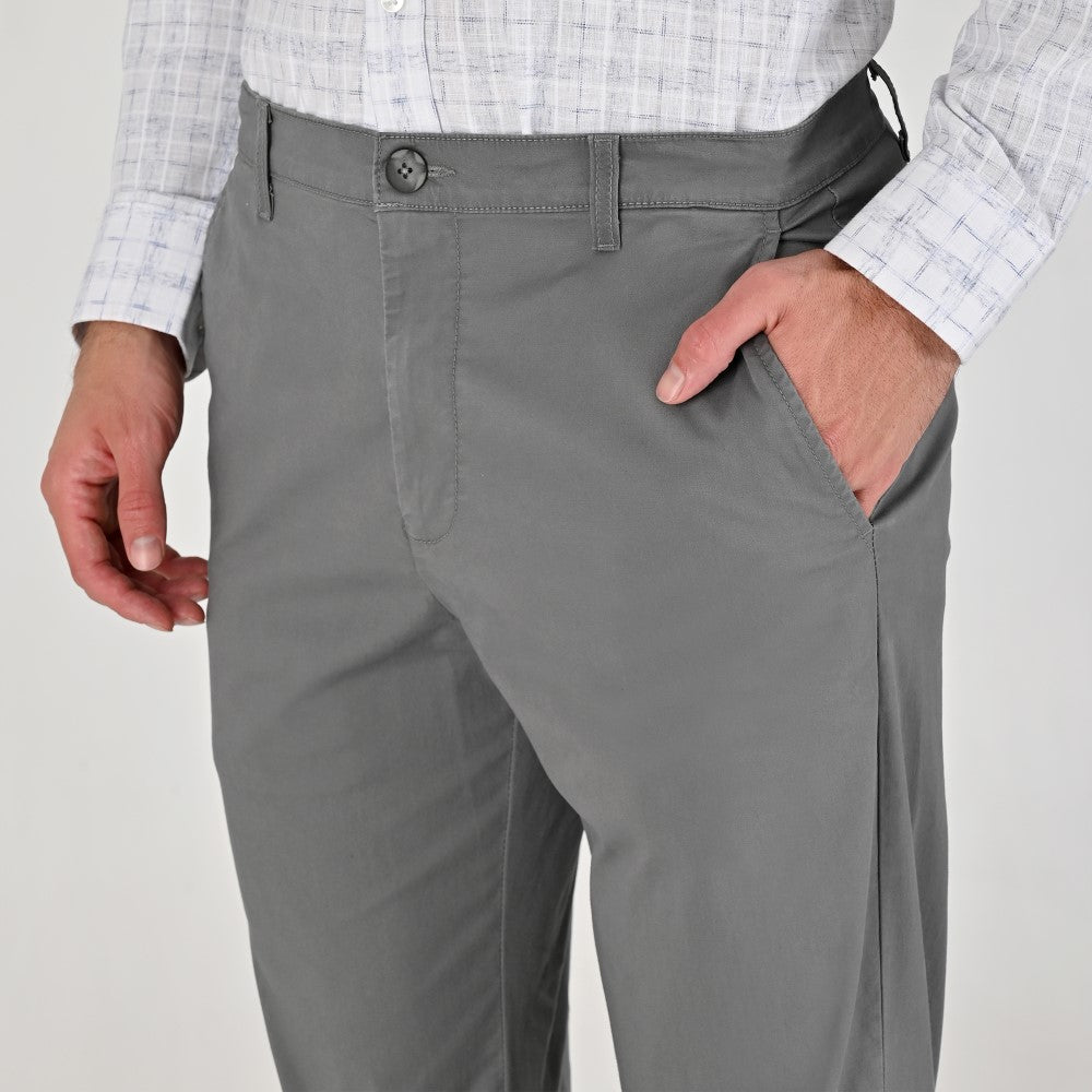 Pantalón Casual Yale Regular Fit 8244 Gris Medio