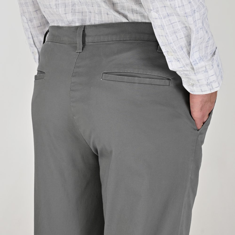 Pantalón Casual Yale Regular Fit 8244 Gris Medio