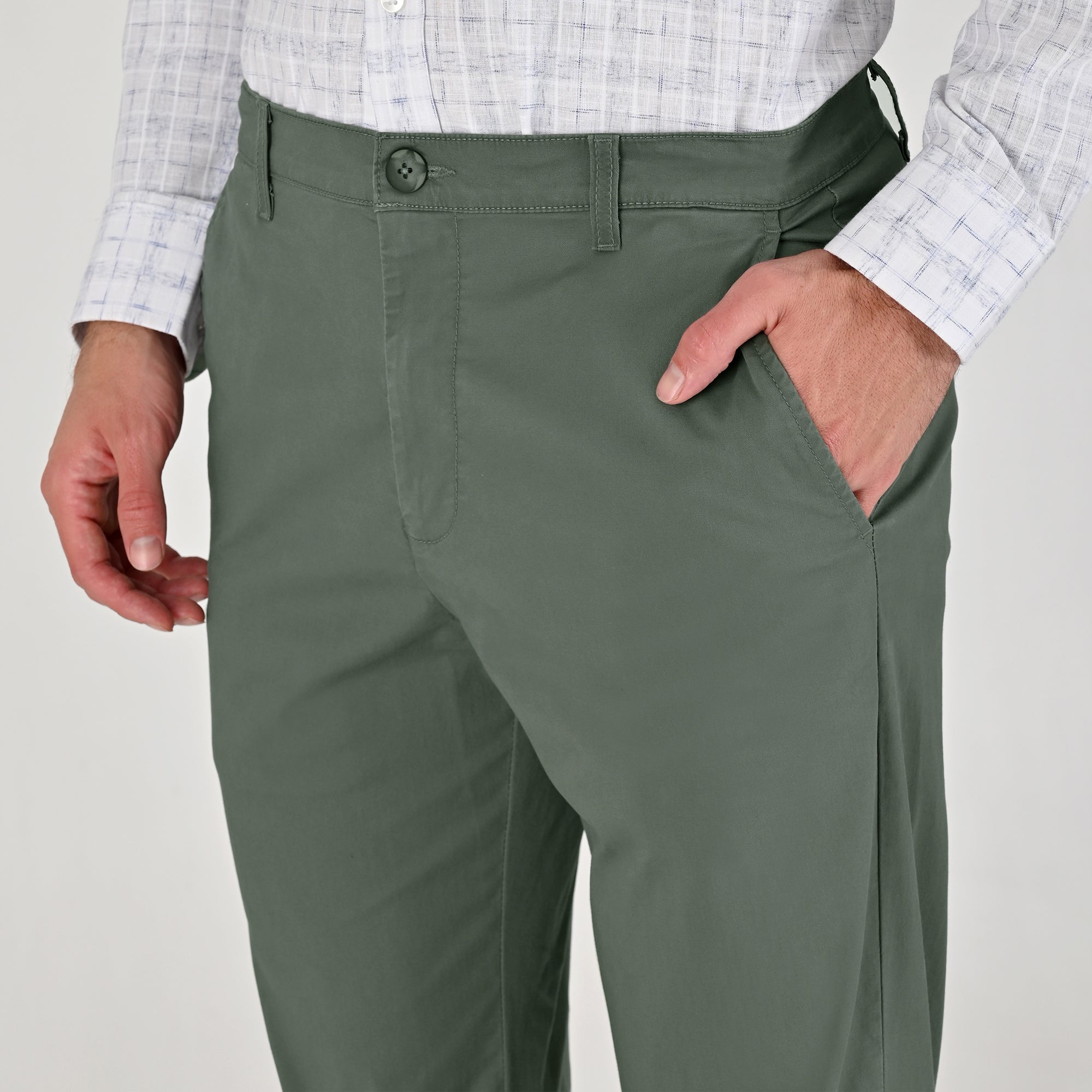 Pantalón Casual Yale Regular Fit 8244 Verde Olivo