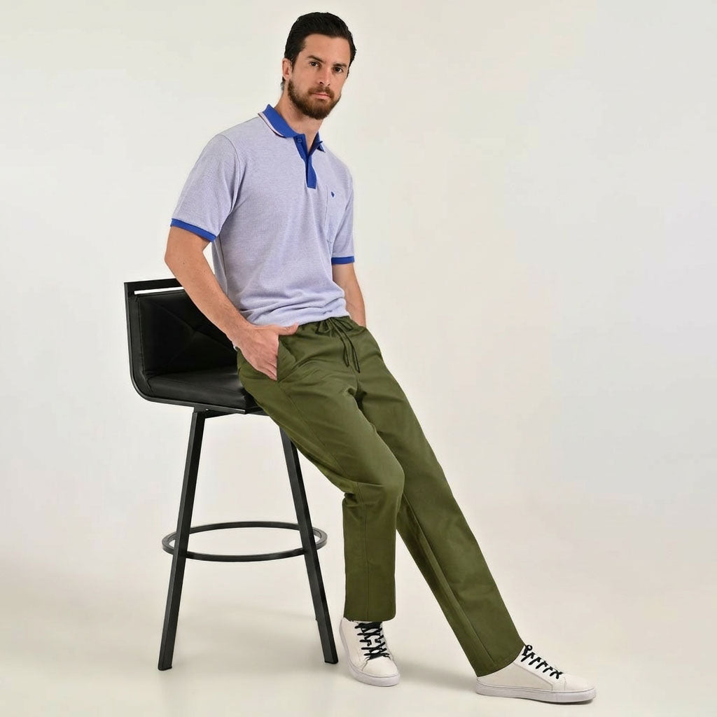 Pantalón casual Yale Regular Fit 7848 Verde