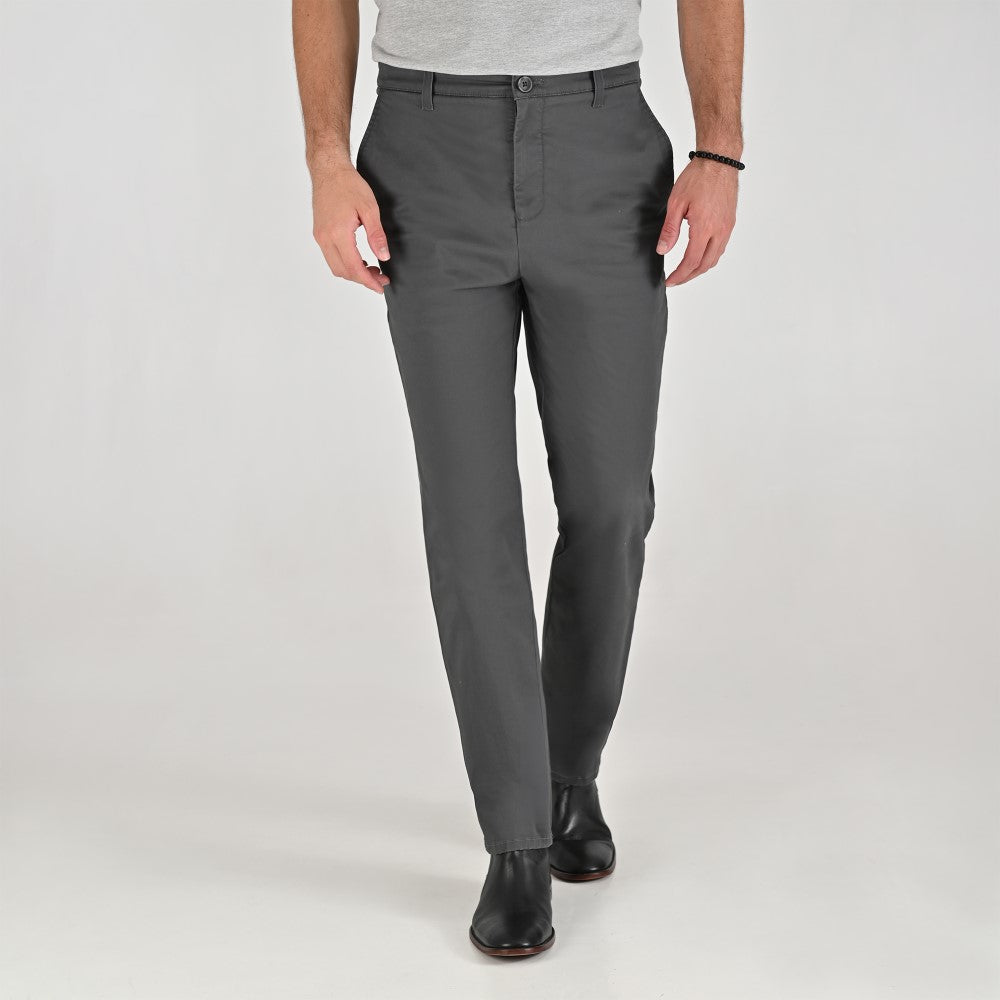 Pantalón Casual Yale Slim Fit 8245 Gris Oxford
