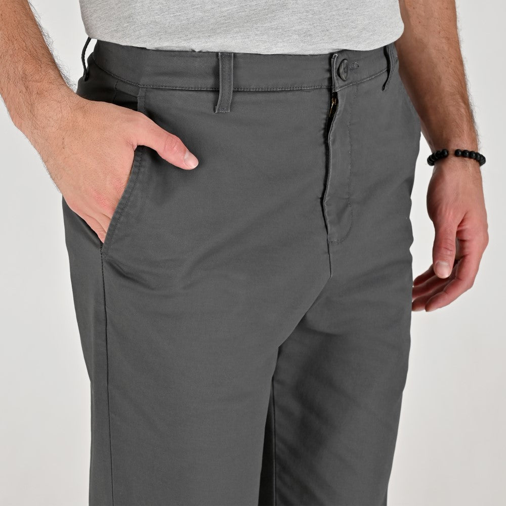 Pantalón Casual Yale Slim Fit 8245 Gris Oxford