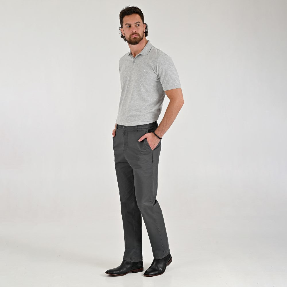 Pantalón Casual Yale Slim Fit 8245 Gris Oxford