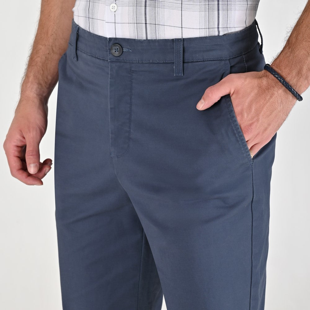 Pantalón Casual Yale Slim Fit 8245 Azul Acero