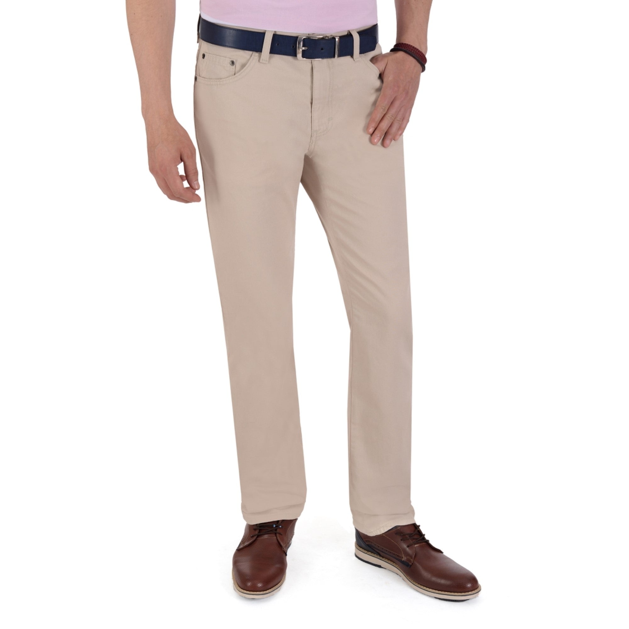 Pantalón Vaquero Yale de Gabardina Sin Pinzas Regular Fit 0552