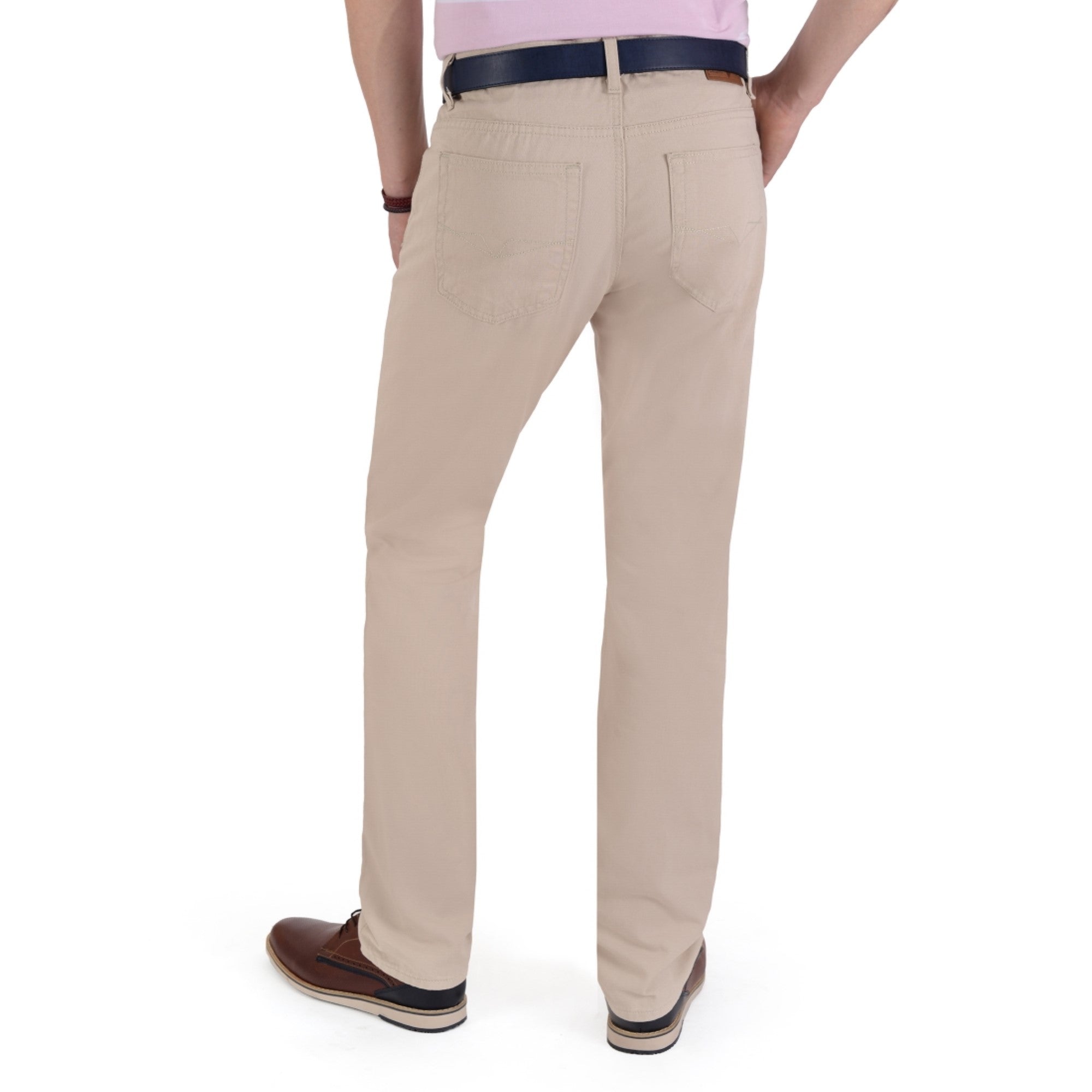 Pantalón Vaquero Yale de Gabardina Sin Pinzas Regular Fit 0552
