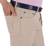 Pantalón Vaquero Yale de Gabardina Sin Pinzas Regular Fit 0552