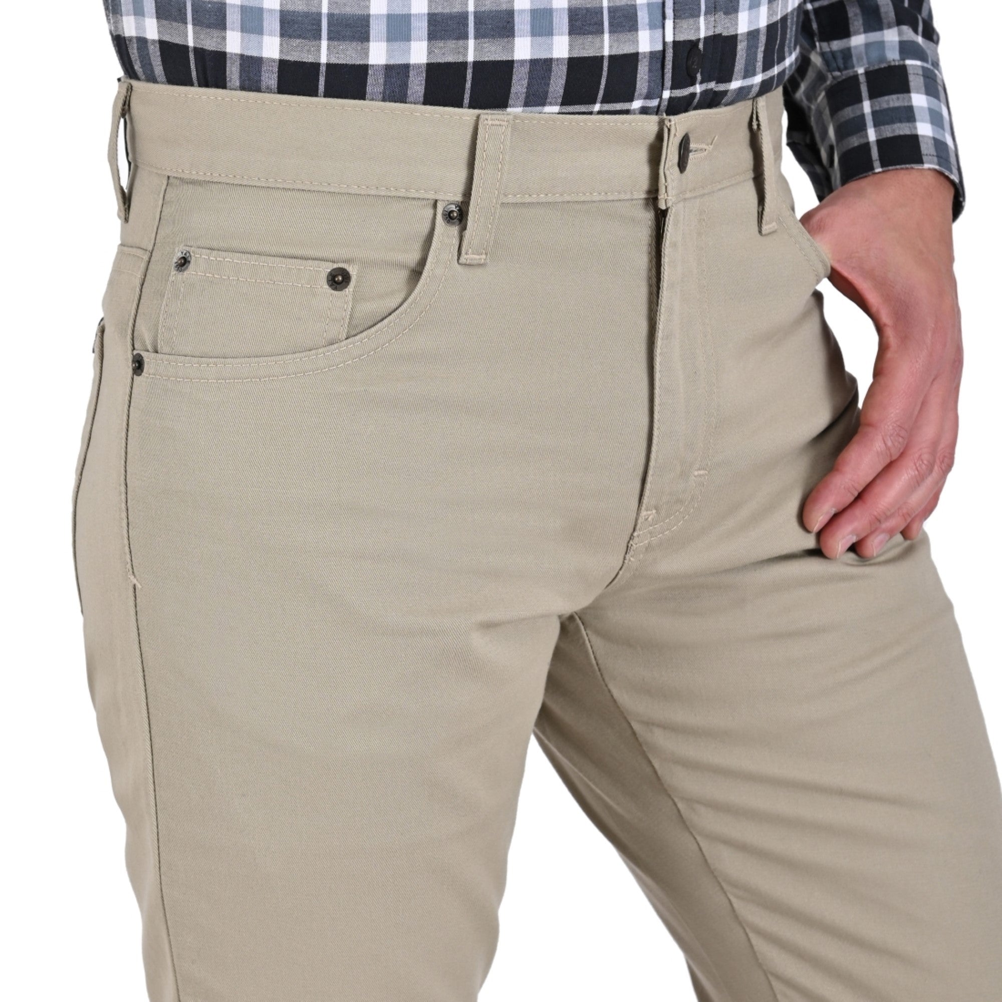 Pantalón Vaquero Yale de Gabardina Sin Pinzas Regular Fit 0552