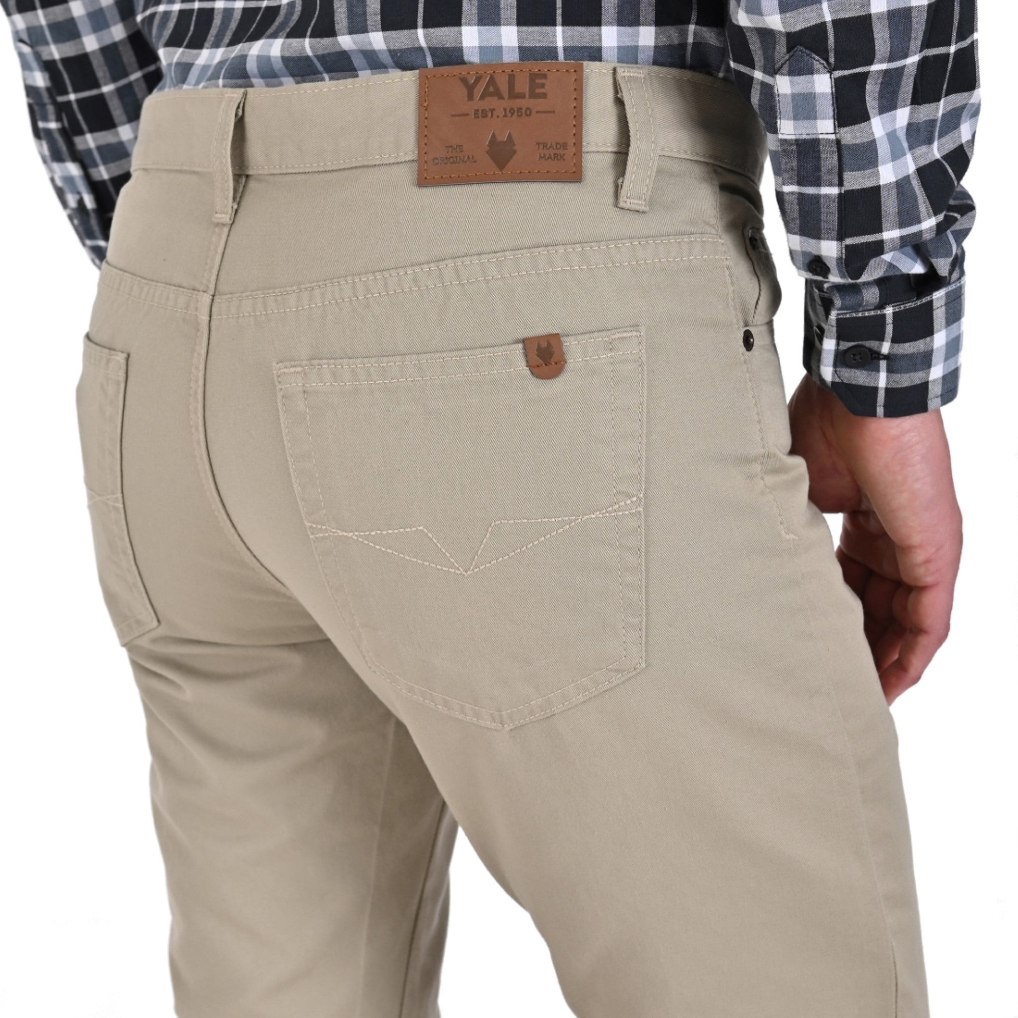 Pantalón Vaquero Yale de Gabardina Sin Pinzas Regular Fit 0552
