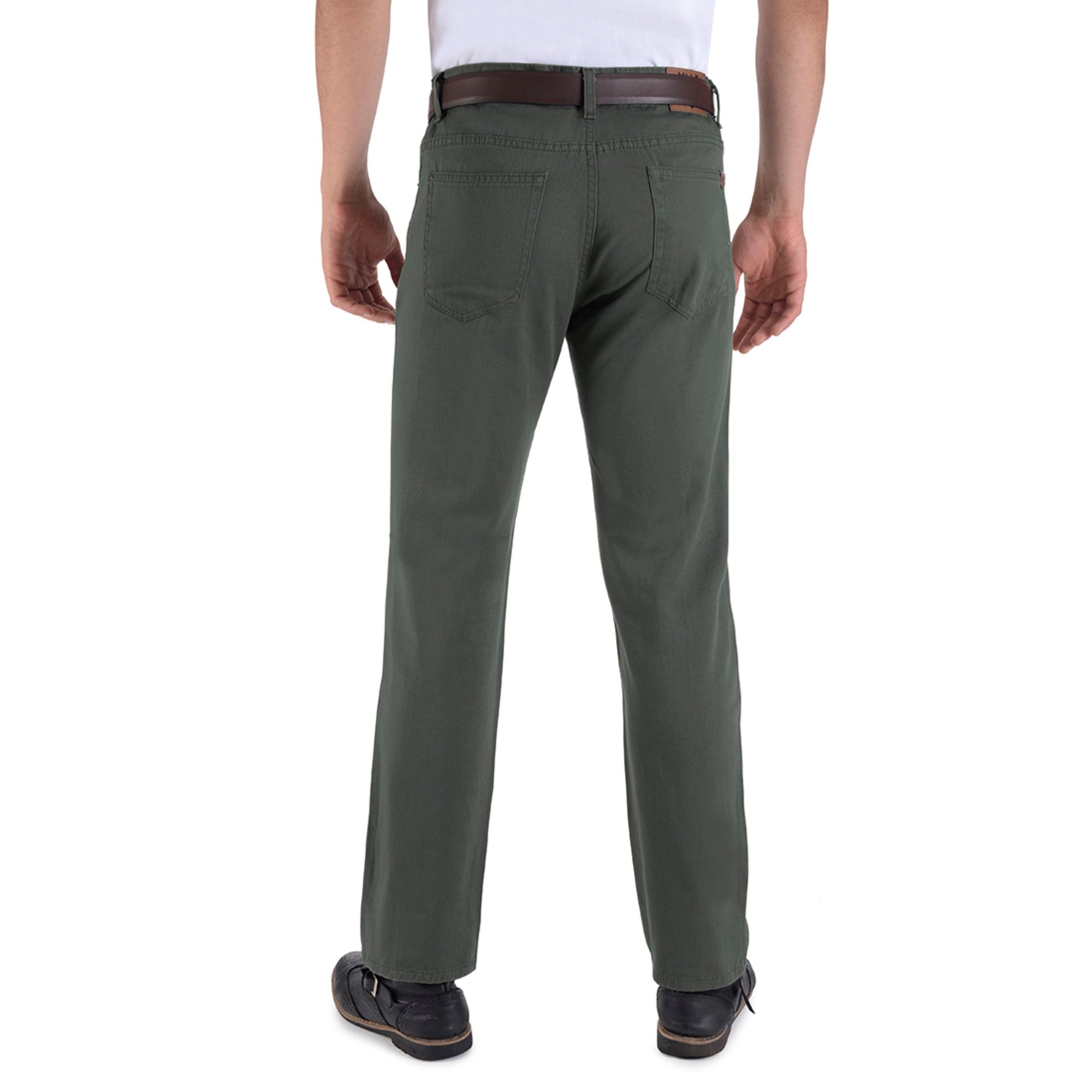 Pantalón Vaquero Yale de Gabardina Sin Pinzas Regular Fit 0552