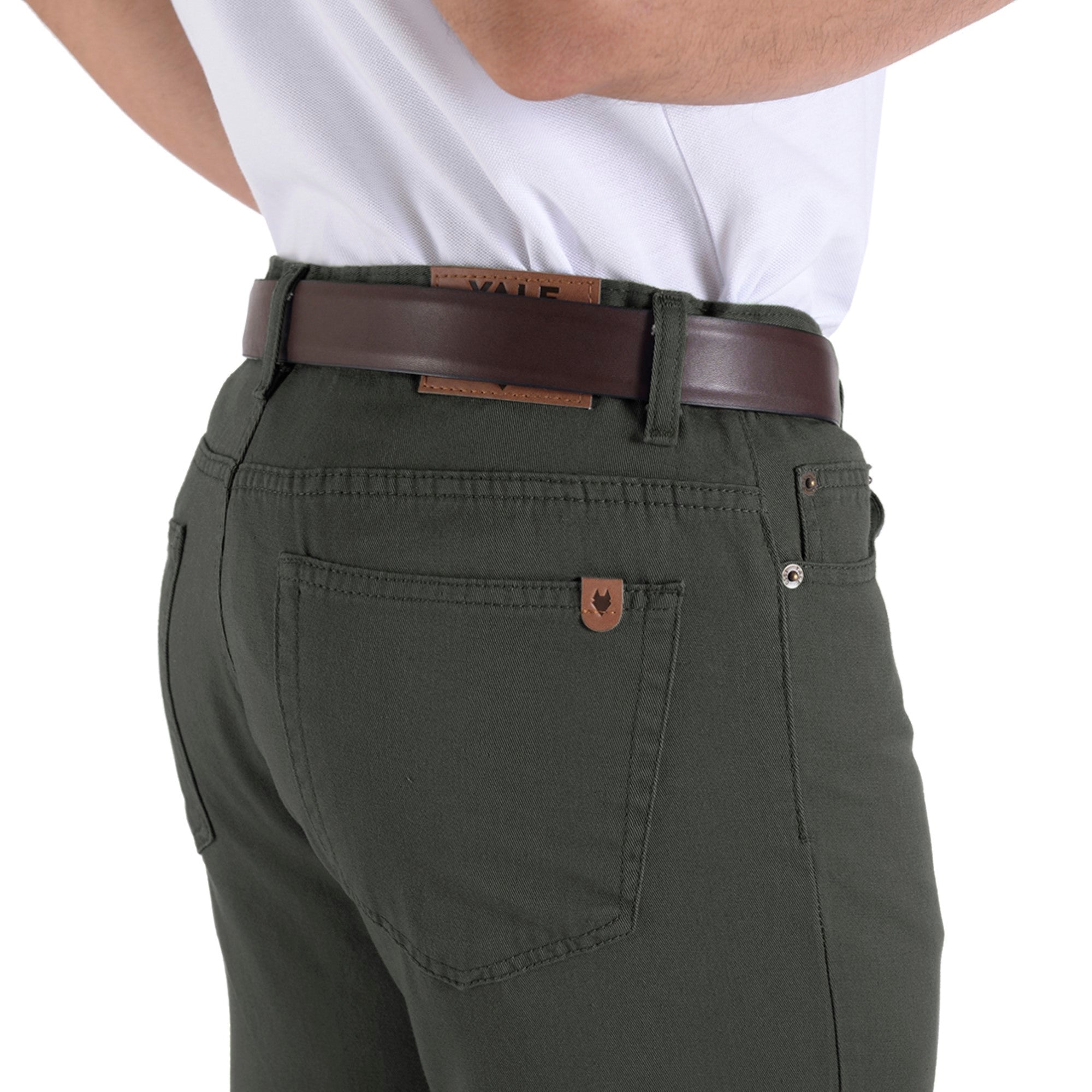 Pantalón Vaquero Yale de Gabardina Sin Pinzas Regular Fit 0552