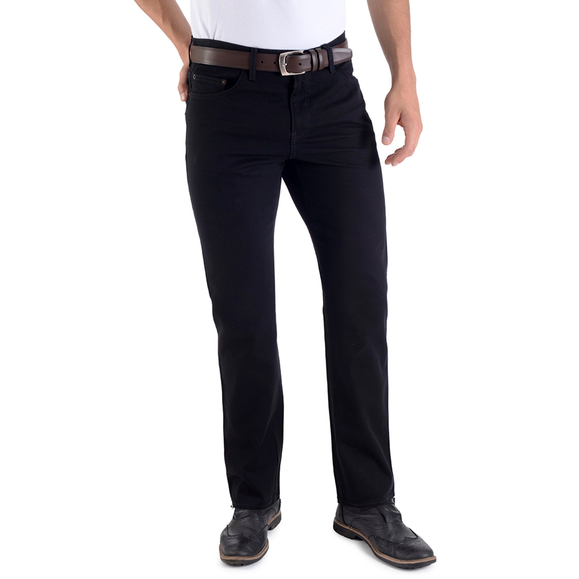 Pantalón Vaquero Yale de Gabardina Sin Pinzas Regular Fit 0552