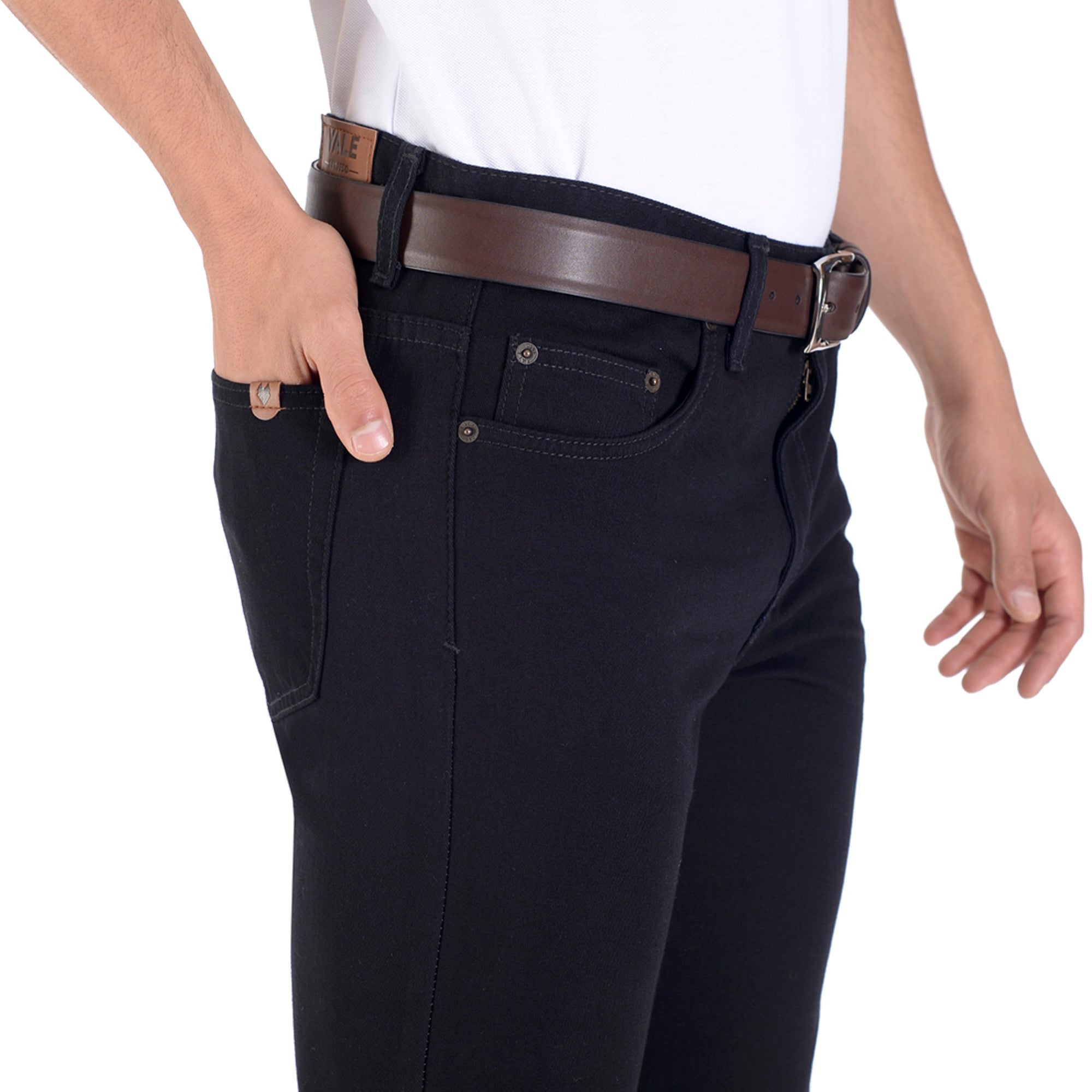 Pantalón Vaquero Yale de Gabardina Sin Pinzas Regular Fit 0552