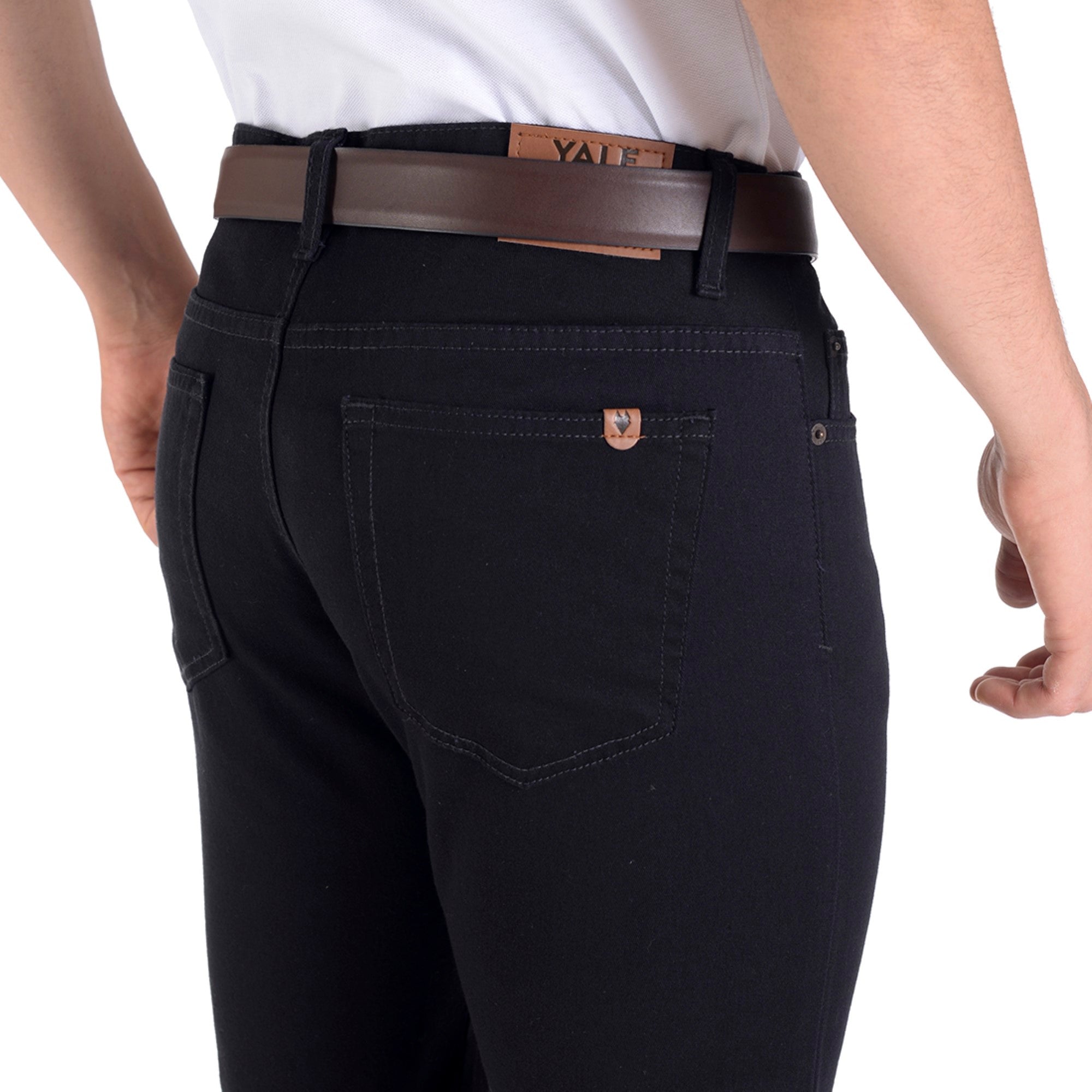 Pantalón Vaquero Yale de Gabardina Sin Pinzas Regular Fit 0552