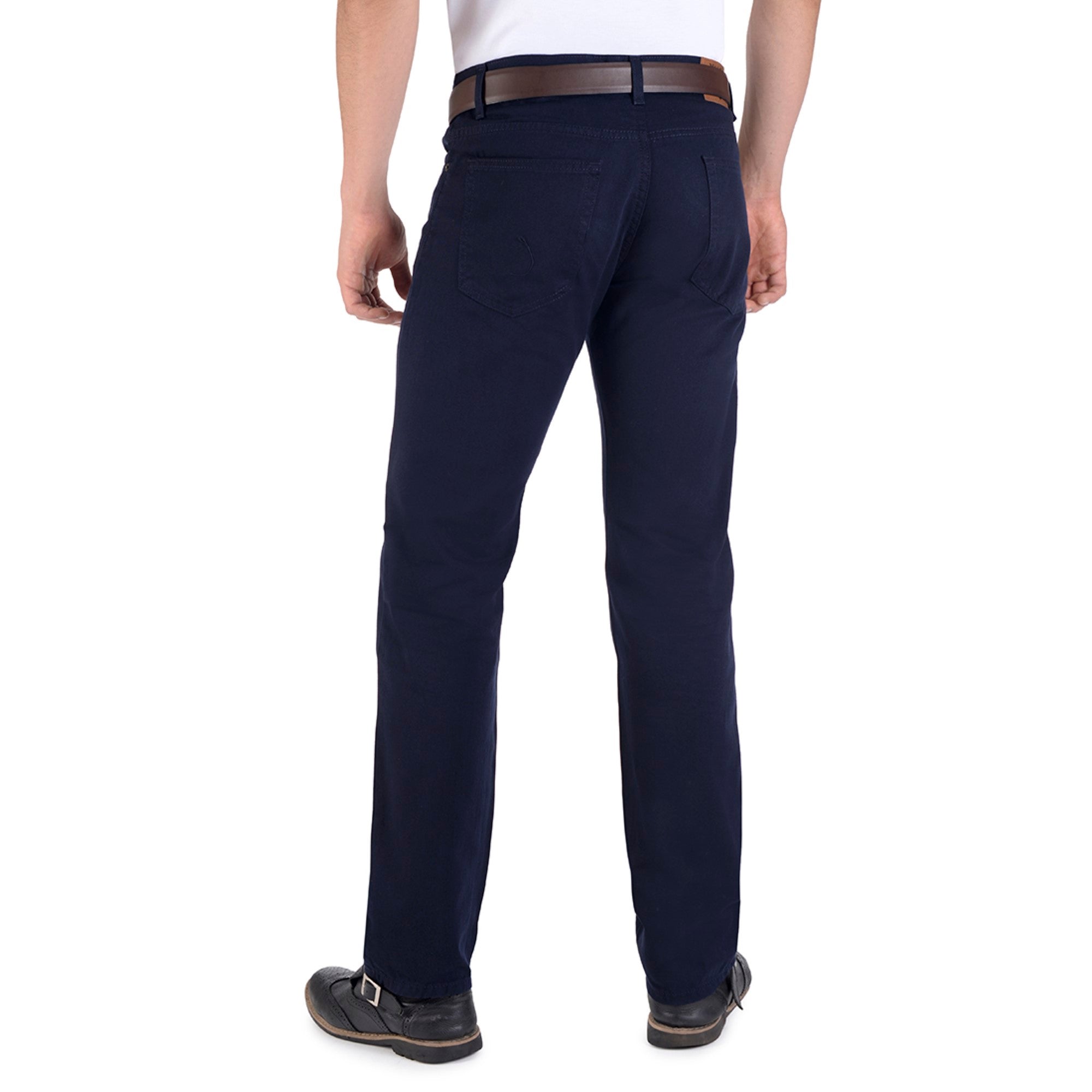 Pantalón Vaquero Yale de Gabardina Sin Pinzas Regular Fit 0552
