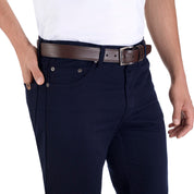 Pantalón Vaquero Yale de Gabardina Sin Pinzas Regular Fit 0552