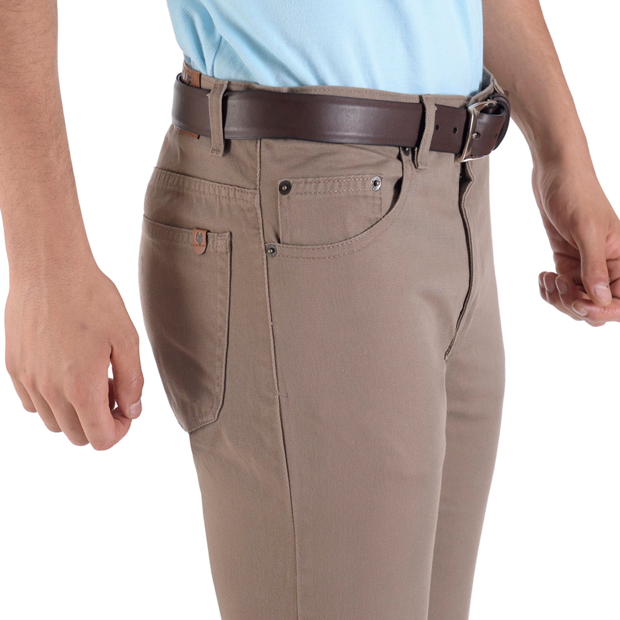 Pantalón Vaquero Yale de Gabardina Sin Pinzas Regular Fit 0552