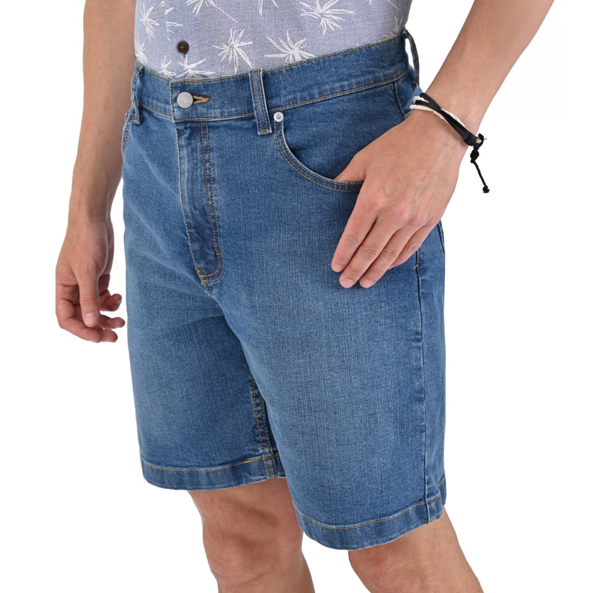 Bermuda Yale de Mezclilla  Regular  Fit 2384 Azul Petroleo