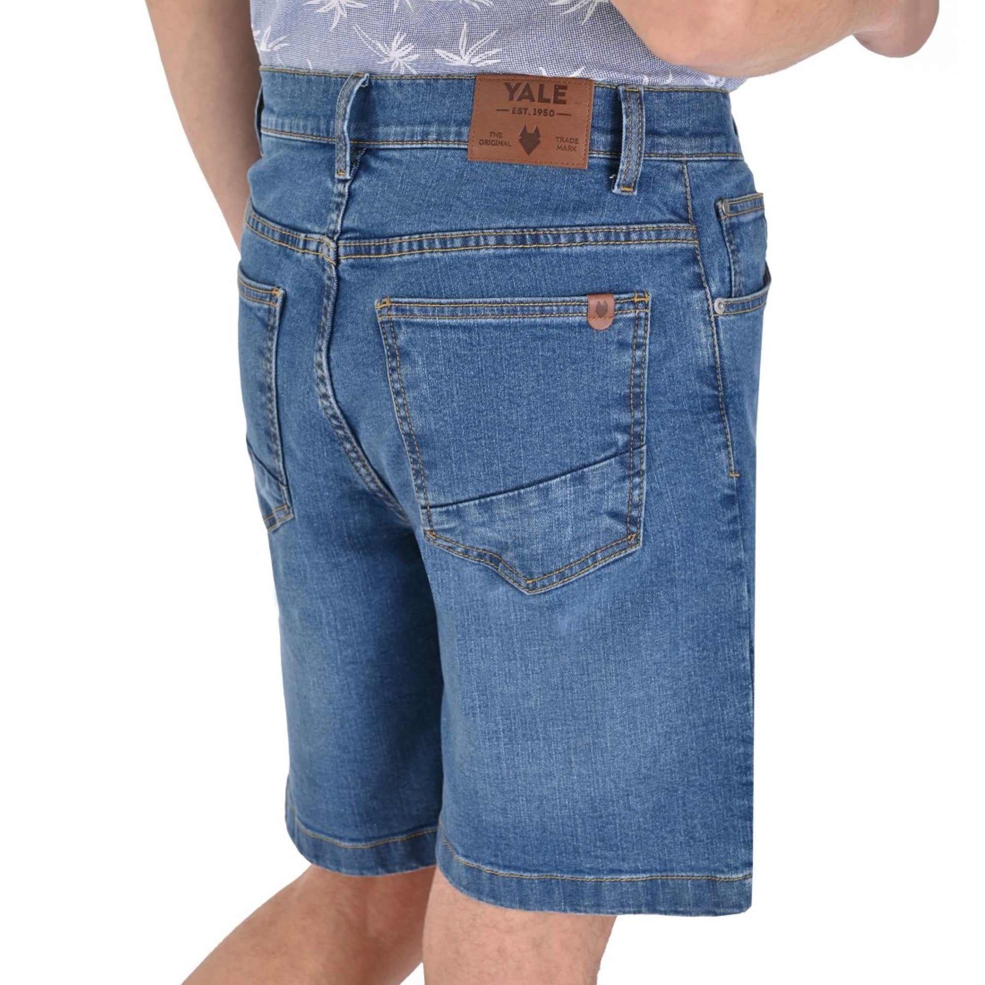 Bermuda Yale de Mezclilla  Regular  Fit 2384 Azul Petroleo