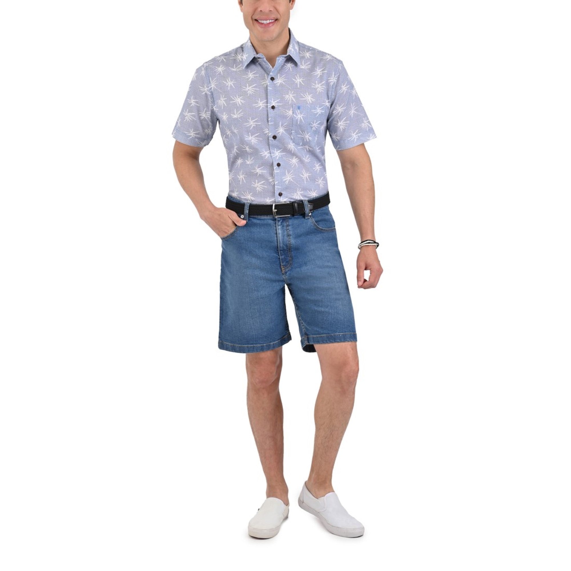 Bermuda Yale de Mezclilla  Regular  Fit 2384 Azul Petroleo