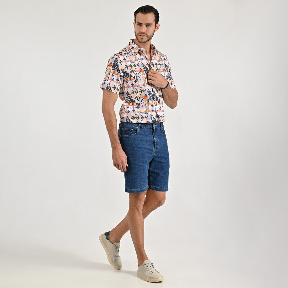 Bermuda Yale Regular Fit 2944 Azul Petroleo