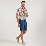 Bermuda Yale Regular Fit 2944 Azul Petroleo