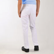 Pantalón de Vestir Yale Boys Slim Fit 0342 Blanco