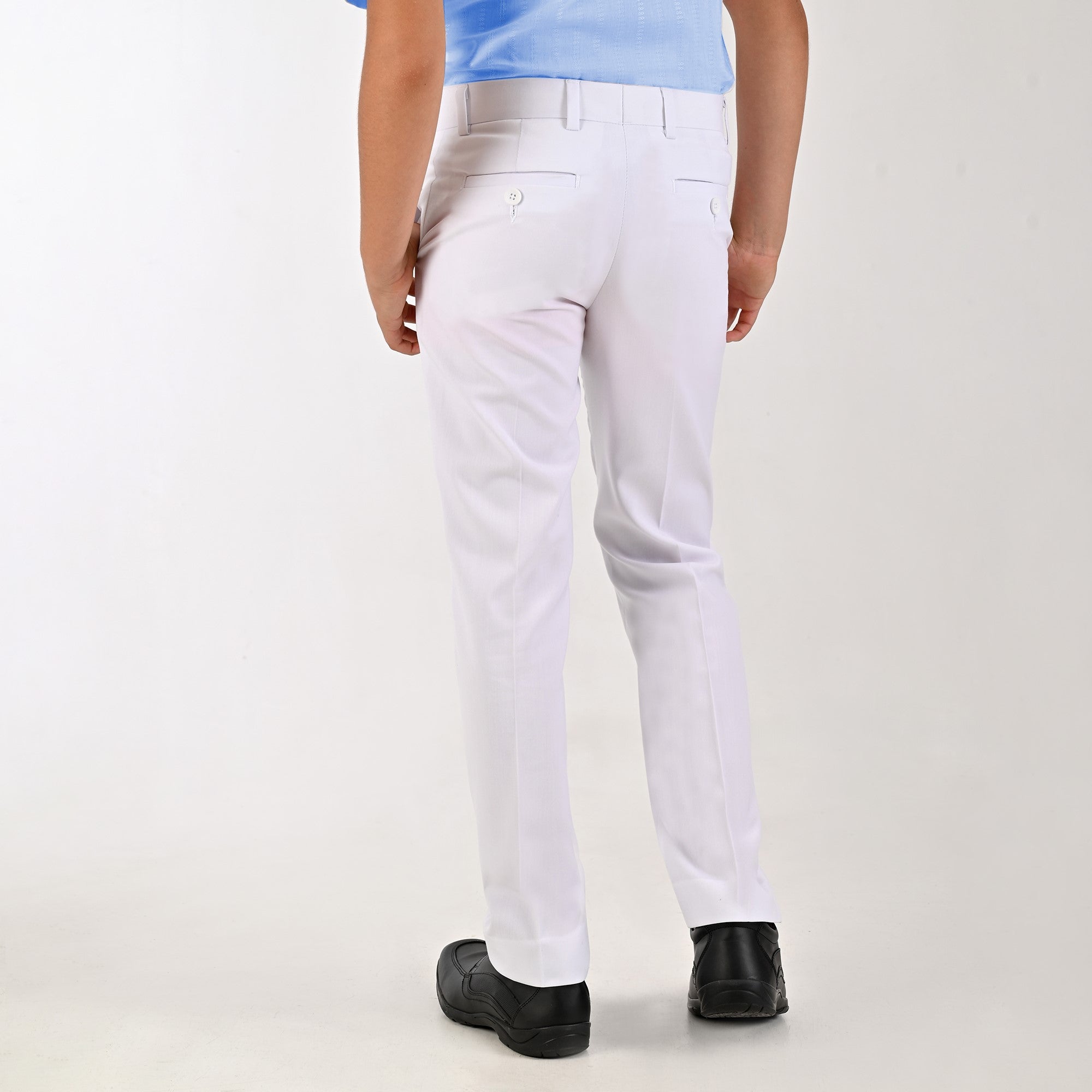 Pantalón de Vestir Yale Boys Slim Fit 0342 Blanco