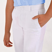 Pantalón de Vestir Yale Boys Slim Fit 0342 Blanco