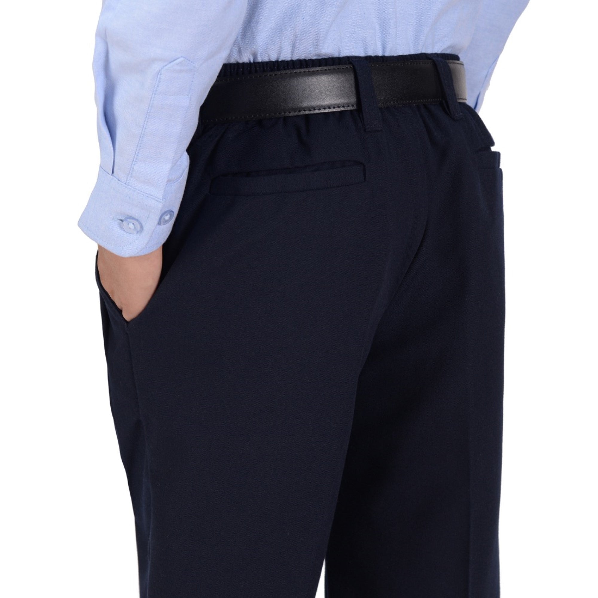 Pantalón  Medio Resorte Yale Boys  Con Pinzas 0460