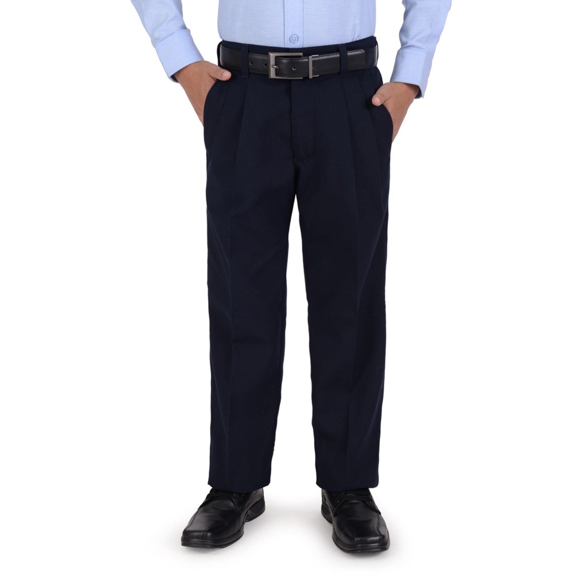 Pantalón  Medio Resorte Yale Boys  Con Pinzas 0460