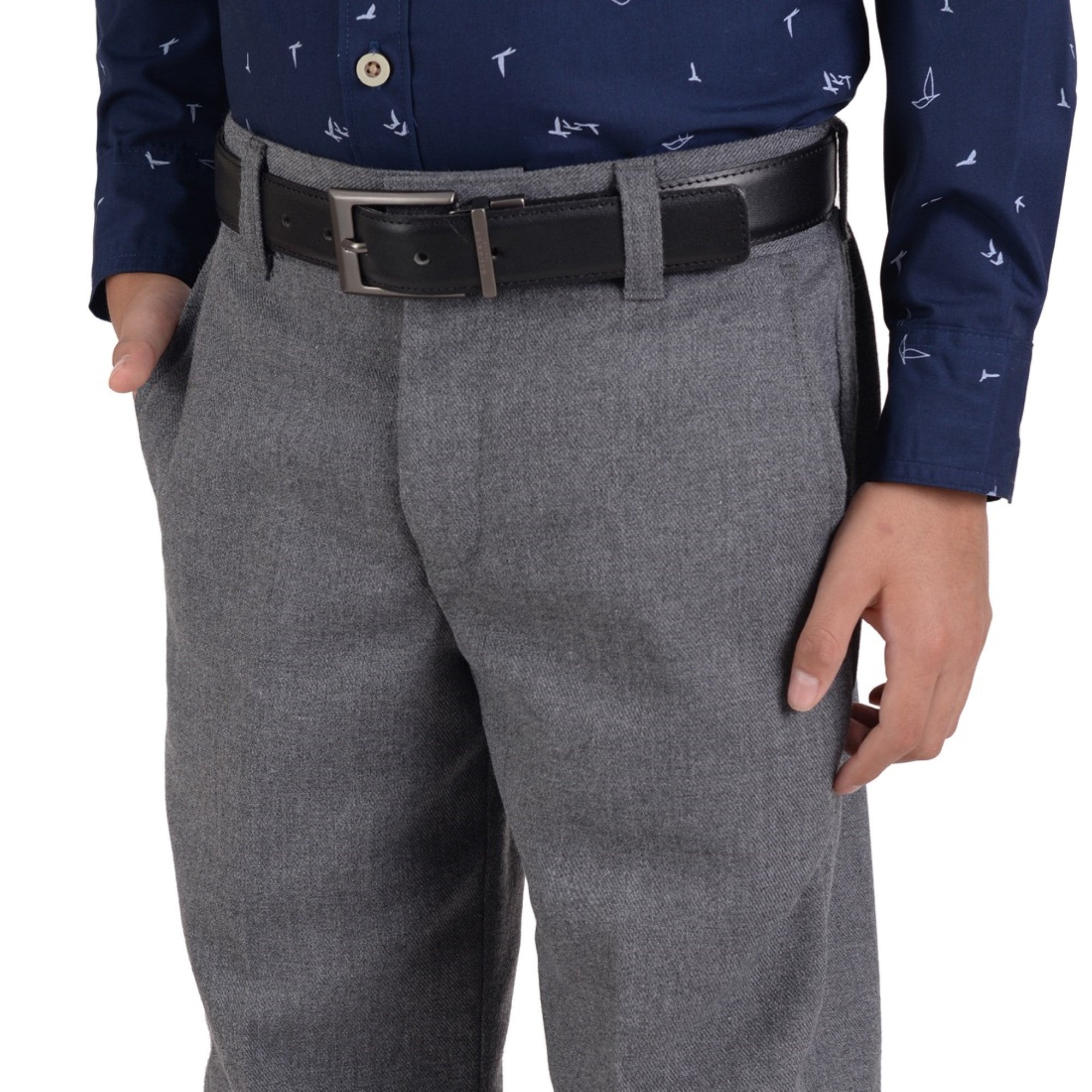 Pantalón  Medio Resorte Yale Boys Con Pinzas 0320