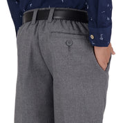 Pantalón  Medio Resorte Yale Boys Con Pinzas 0320