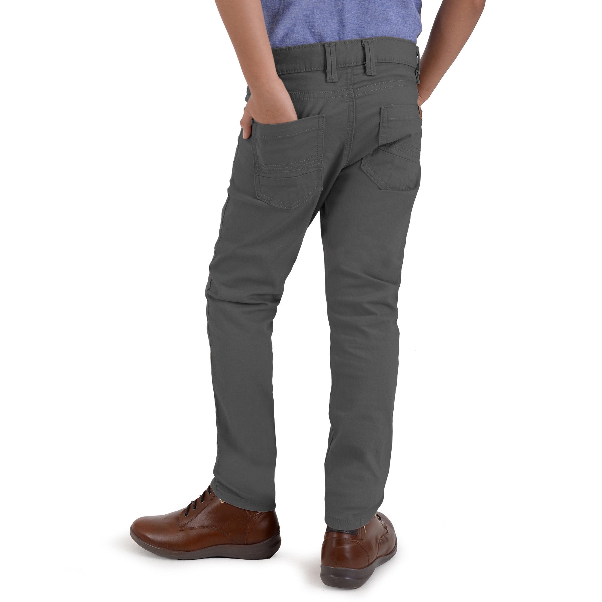 Pantalón de Mezclilla Yale Boys Gabardina 0995 Gris