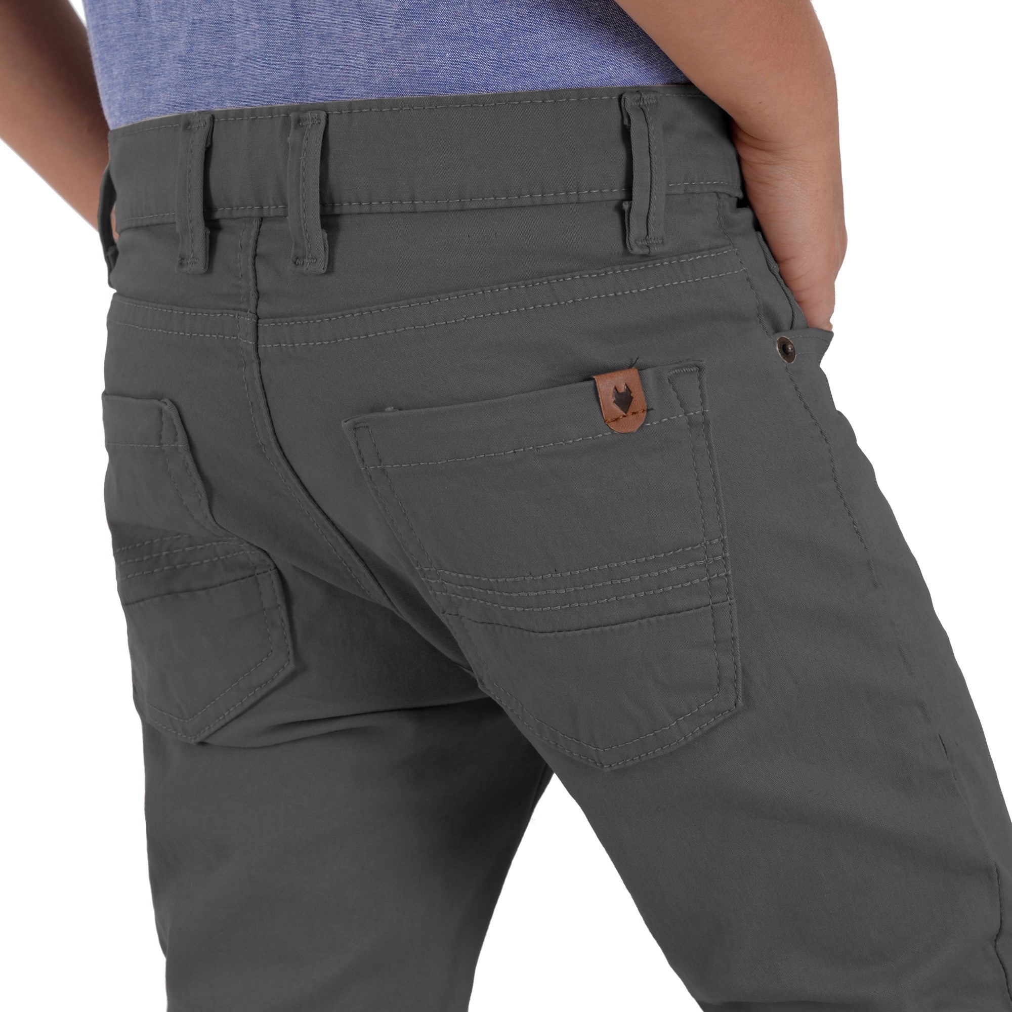 Pantalón de Mezclilla Yale Boys Gabardina 0995 Gris