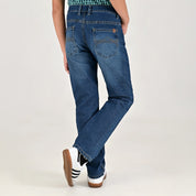 Jeans Yale Boys Slim Fit 2944 Azul Petroleo