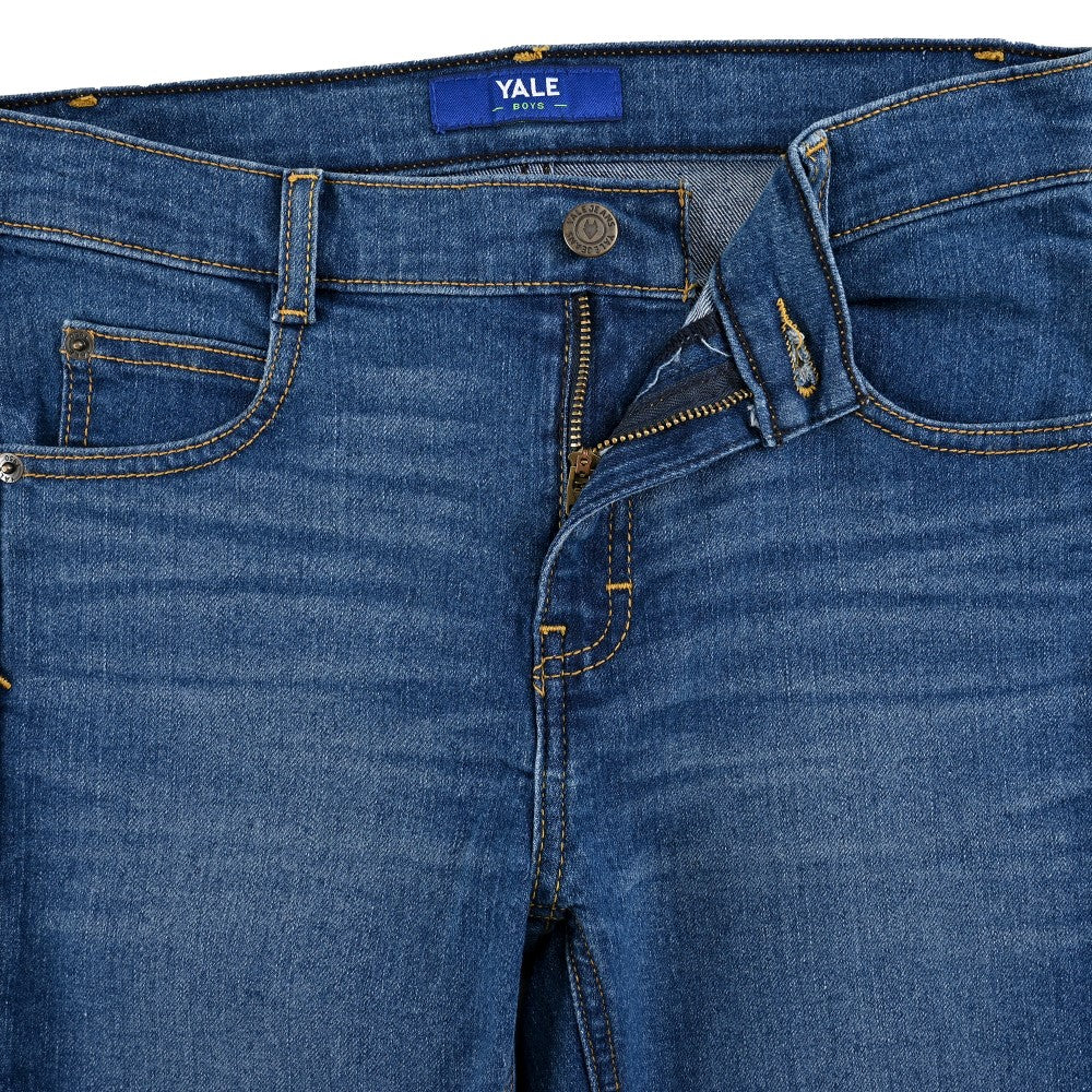 Jeans Yale Boys Slim Fit 2944 Azul Petroleo