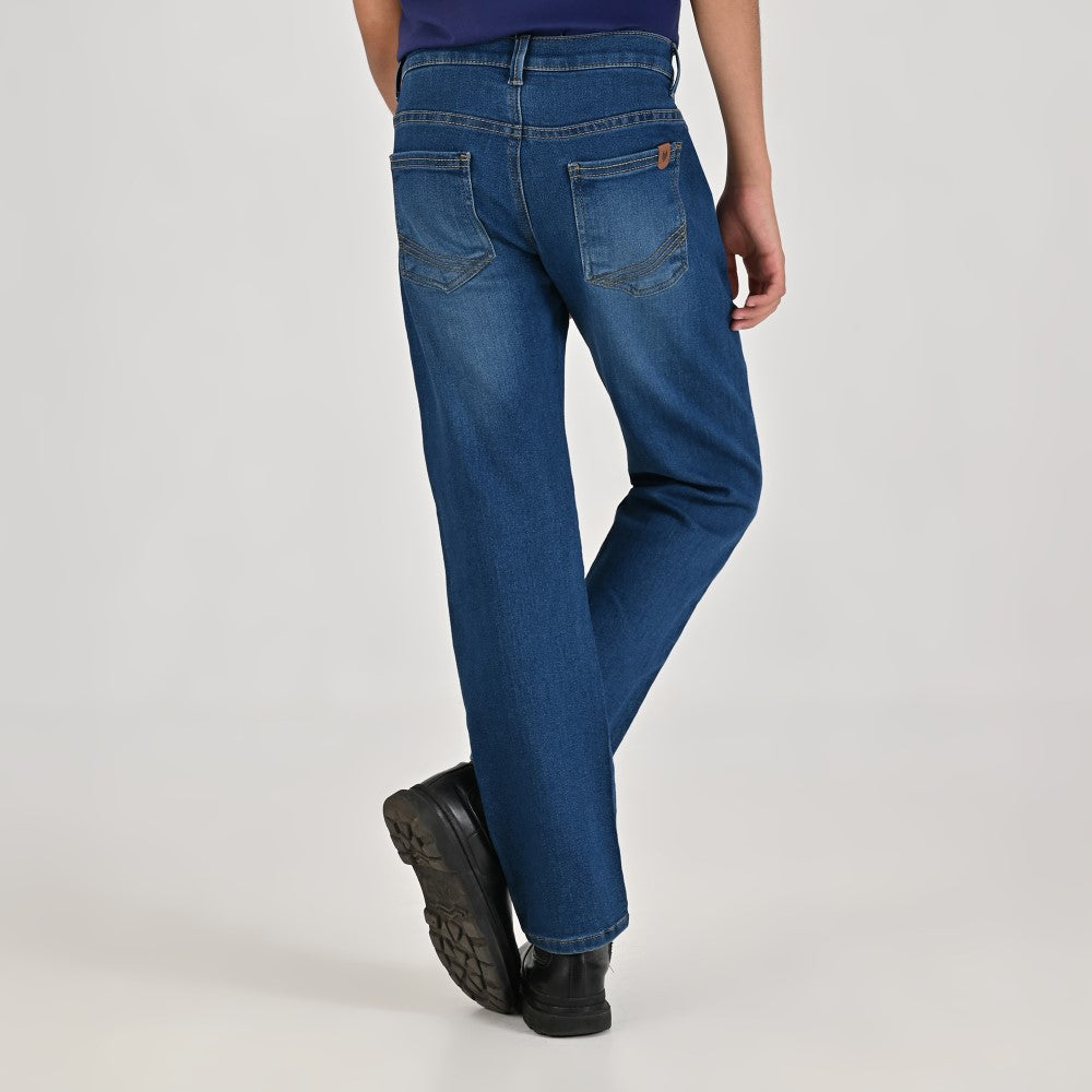 Jeans Yale Boys Slim Fit 2059 Azul Petroleo