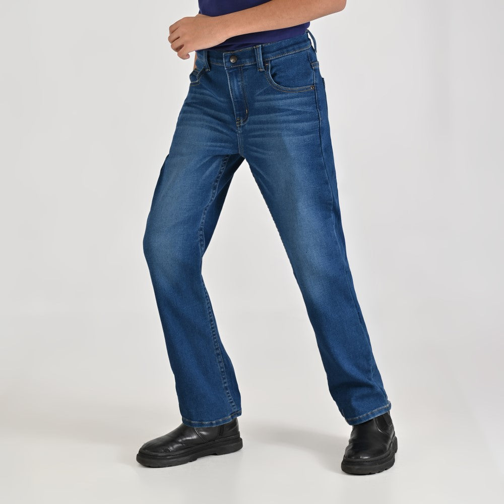 Jeans Yale Boys Slim Fit 2059 Azul Petroleo