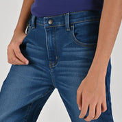 Jeans Yale Boys Slim Fit 2059 Azul Petroleo