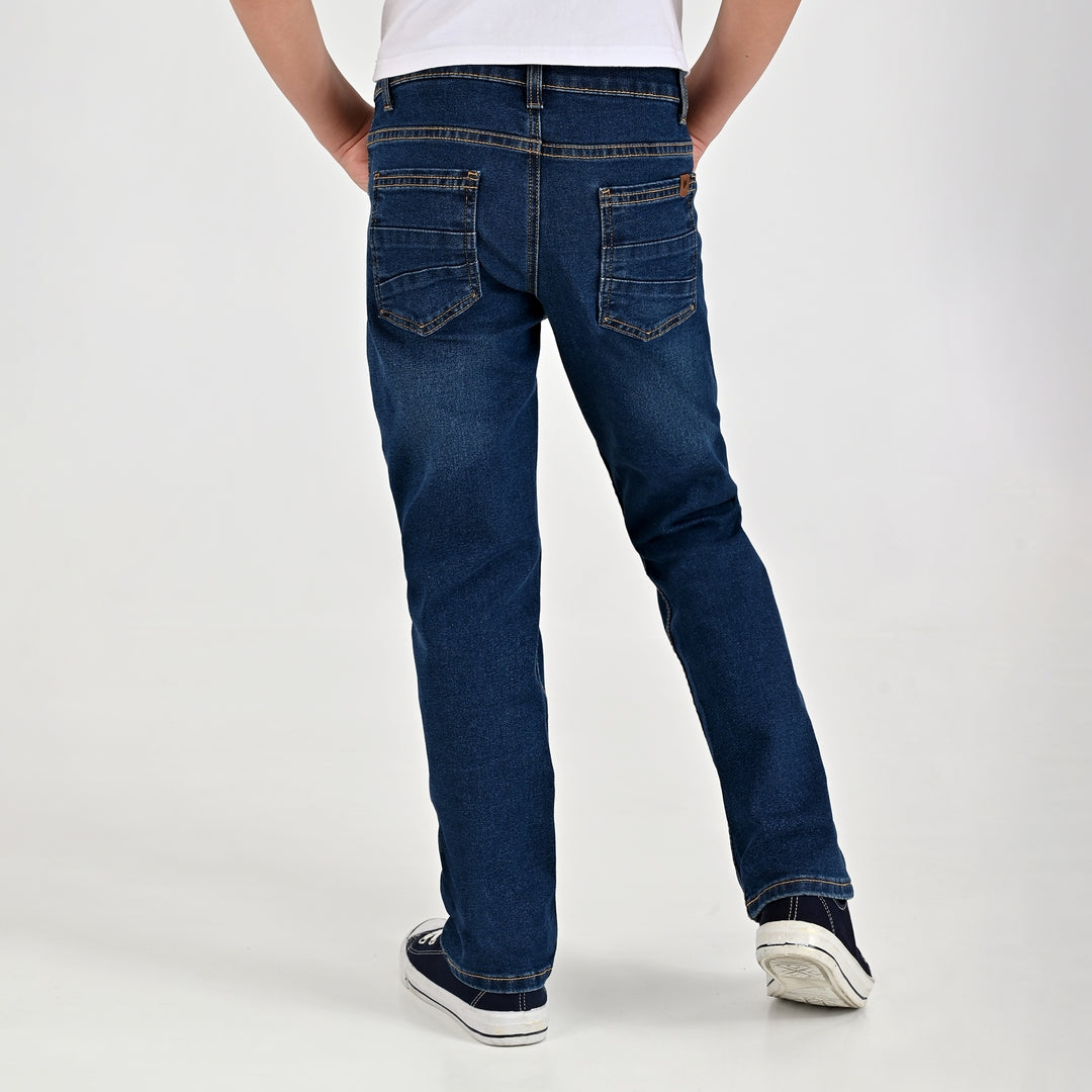 Jeans Yale Boys Slim Fit 2091 Azul Petróleo