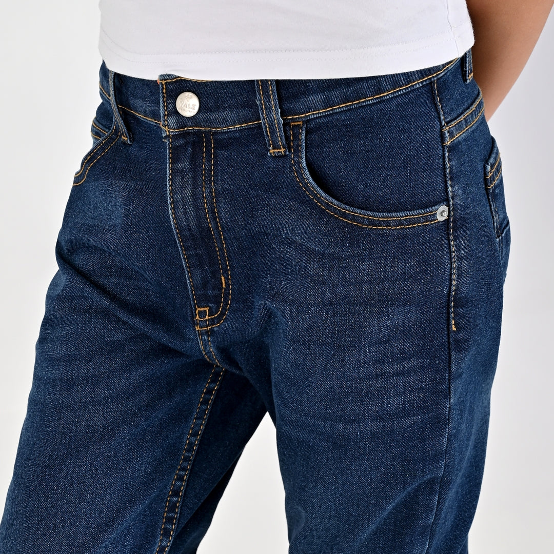 Jeans Yale Boys Slim Fit 2091 Azul Petróleo