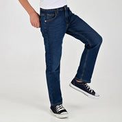 Jeans Yale Boys Slim Fit 2091 Azul Petróleo