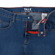 Pantalón de Gabardina Yale Boys Slim Fit 5 bolsas 2046 Azul Petróleo