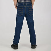 Pantalón de Gabardina Yale Boys Slim Fit 5 bolsas 2046 Azul Zafiro