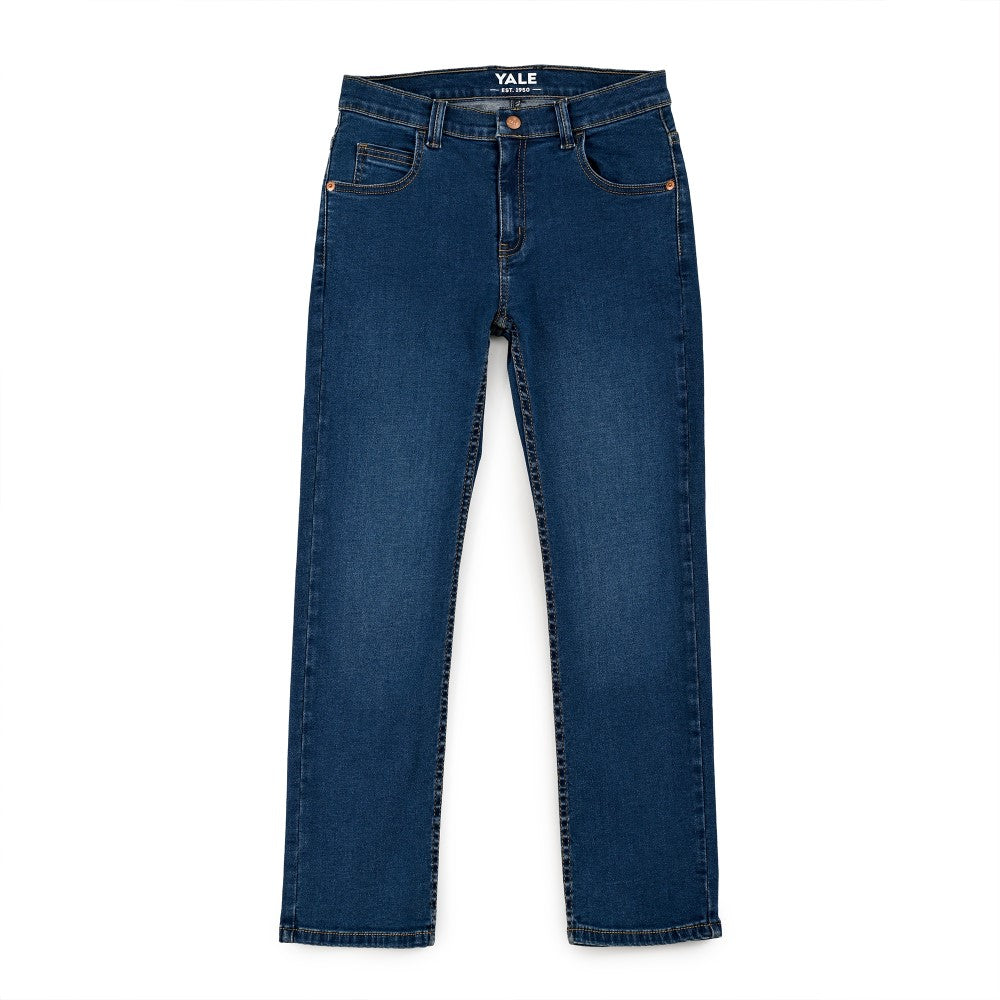 Pantalón de Gabardina Yale Boys Slim Fit 5 bolsas 2046 Azul Zafiro