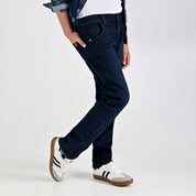 Pantalón de Gabardina Yale Boys Slim Fit 5 bolsas 2046 Azul Marino