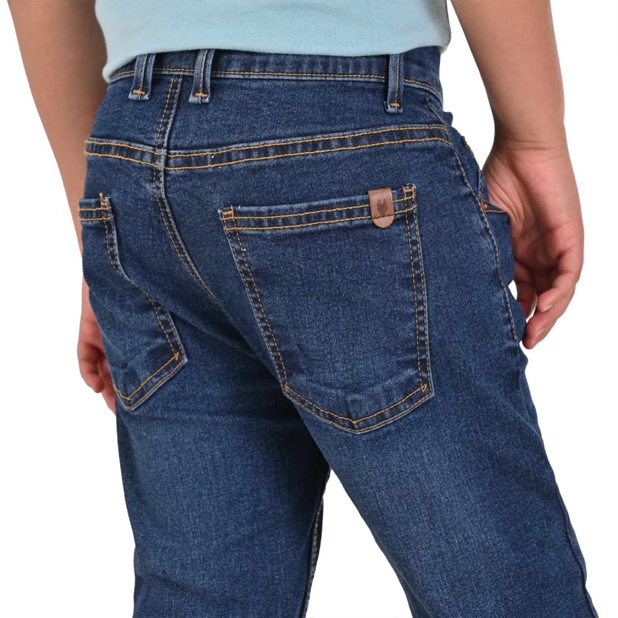 Pantalón de Mezclilla Boys Yale Fit 3641 Azul Plumbago