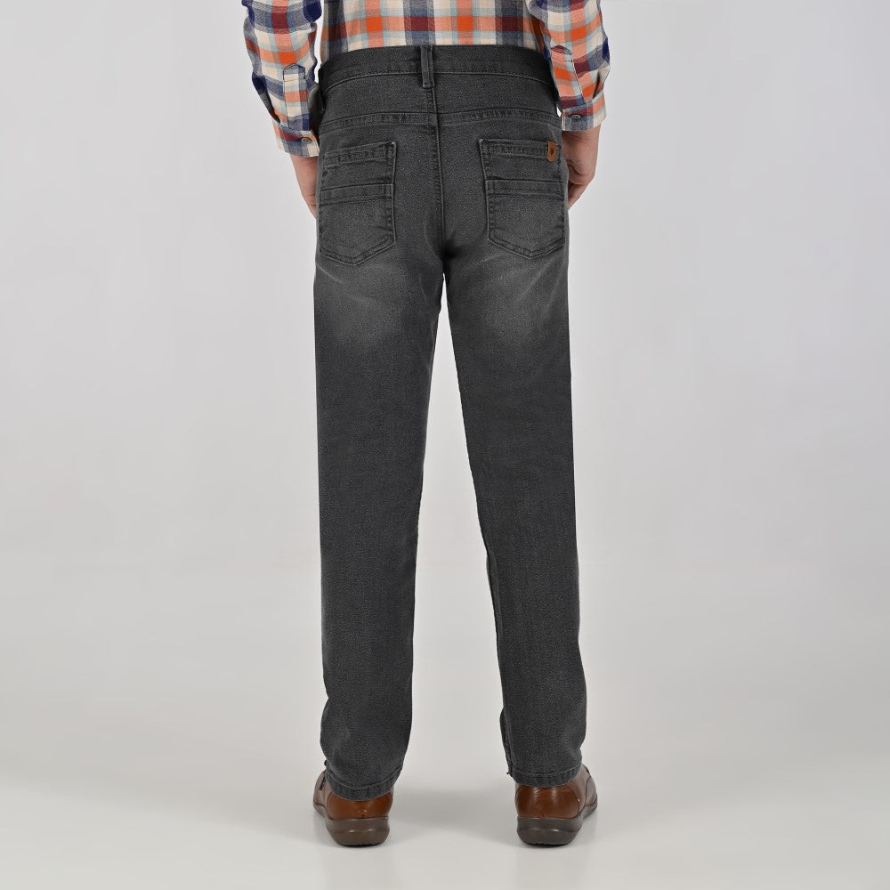 Pantalón de Gabardina Yale Boys Slim Fit 5 bolsas 2944 Gris Oxford