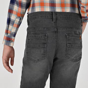 Pantalón de Gabardina Yale Boys Slim Fit 5 bolsas 2944 Gris Oxford